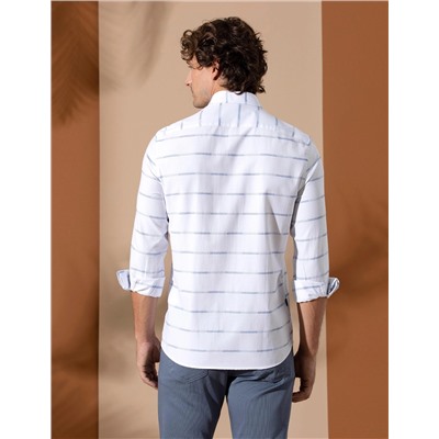 Mavi Slim Fit Uzun Kollu Gömlek
