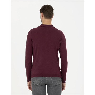 Bordo Slim Fit Basic Kazak