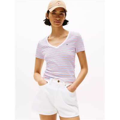 Stripe V-Neck Favorite T-Shirt