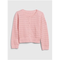 Toddler Pointelle Cardigan Sweater