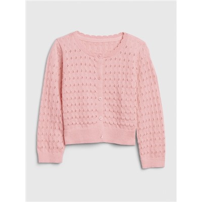 Toddler Pointelle Cardigan Sweater