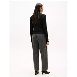 Mockneck Stretch Knit Top