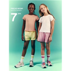 PACK OF 2 BASIC PLAIN PLUSH SHORTS