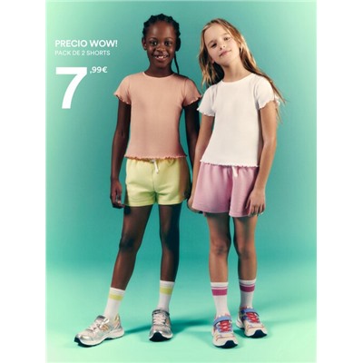 PACK OF 2 BASIC PLAIN PLUSH SHORTS