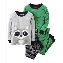 4-Piece Snug Fit Cotton PJs