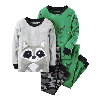 4-Piece Snug Fit Cotton PJs