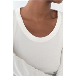 WASHED EFFECT ROLL NECK T-SHIRT