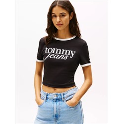 Tommy Jeans Script Logo Ringer T-Shirt
