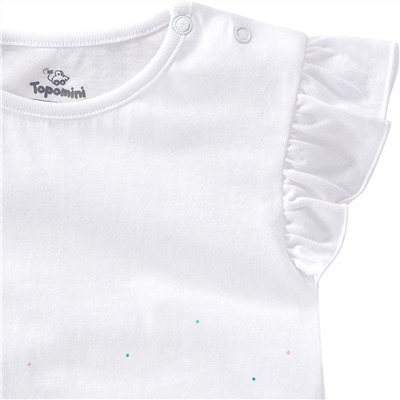Mädchen T-Shirt mit Zipfelsaum