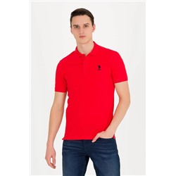 Erkek Kırmızı Basic Polo Yaka Tişört