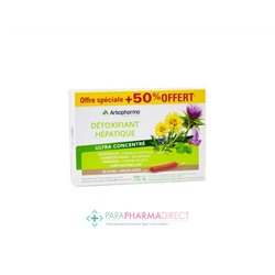ArkoPharma ArkoFluides - Détoxifiant Hépatique - Draineur Hépatique, Détoxifiant & Confort Digestif - 20+10 ampoules GRATUITES