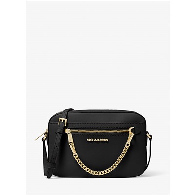MICHAEL KORS OUTLET Jet Set Large Saffiano Leather Crossbody Bag