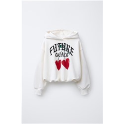 SUDADERA GLOBO CAPUCHA ESTAMPADA