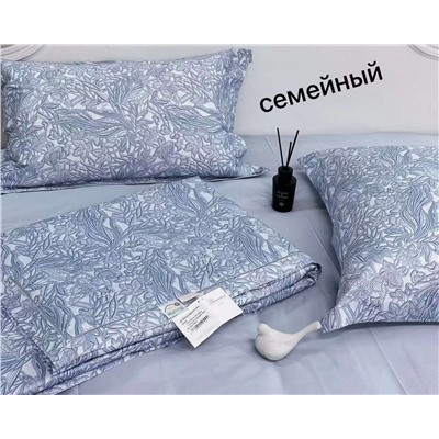 Постельное белье с одеялом  💐Blumarin*e, семейный комплект Премиум из Египетского хлопка