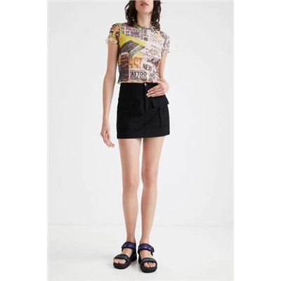 Camiseta slim tul periódicos