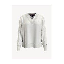 TOMMY HILFIGER V-NECK MONOGRAM SWEATER