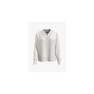 TOMMY HILFIGER V-NECK MONOGRAM SWEATER