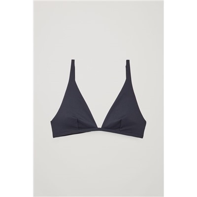 BACK-TIED PIQUE BIKINI TOP