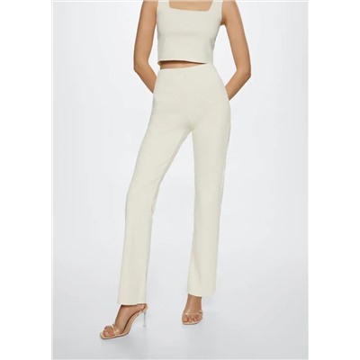 Pantalón flare aberturas -  Mujer | MANGO OUTLET Melilla