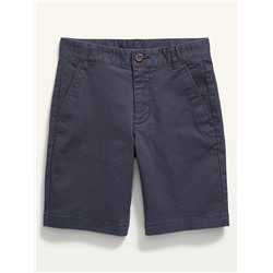 Built-In Flex Flat-Front Straight Twill Shorts for Boys