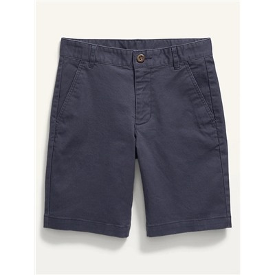 Built-In Flex Flat-Front Straight Twill Shorts for Boys