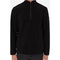 Erkek Siyah Basic Sweatshirt