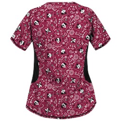 UA Bandana Pups Berry Kiss Print scrub Top