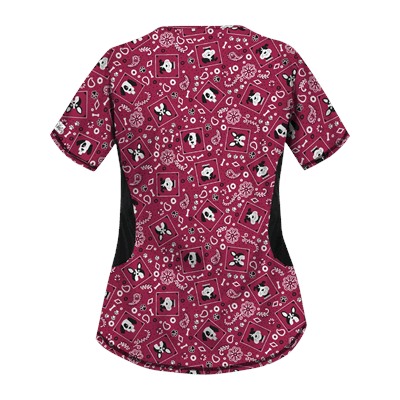 UA Bandana Pups Berry Kiss Print scrub Top
