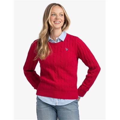 CABLE CREW NECK SWEATER