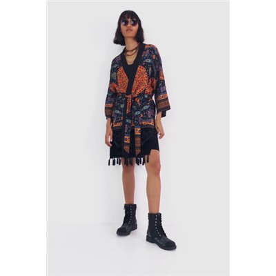 Kimono étnico borlas