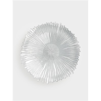 Ваза для фруктов, 40х8 см, стекло Р, серебристая, Avila