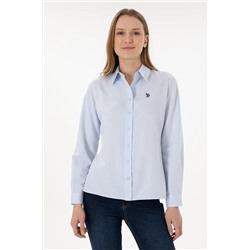 U.S. Polo Assn., Kadın Açık Mavi Uzun Kollu Basic Gömlek 50297002-VR003