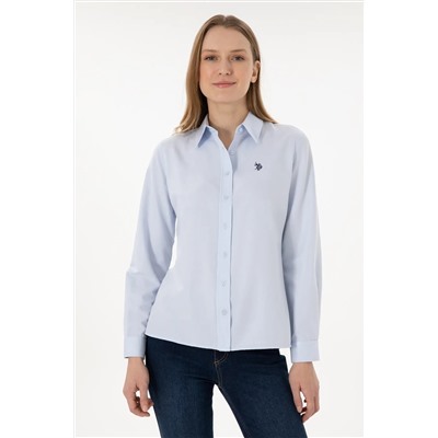 U.S. Polo Assn., Kadın Açık Mavi Uzun Kollu Basic Gömlek 50297002-VR003