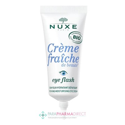 Nuxe Crème Fraiche de Beauté - Eye Flash - Soin Yeux Hydratant Défatigant BIO 15ml