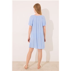 Camisón corto "maternity" viscosa azul
