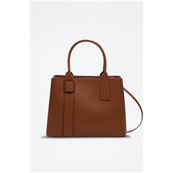 Bolso de piel Fara Camel