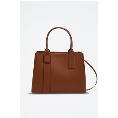 Bolso de piel Fara Camel