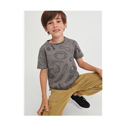 Baumwoll-T-Shirt mit Print