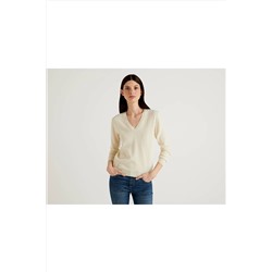 United Colors of Benetton Benetton V Yaka Merino Kazak 312141002D4488-000