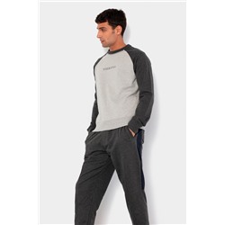 Sudadera polar Gris claro jaspeado y antracita jaspeado