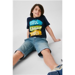 Set - Kurzarmshirt und Jeansshorts