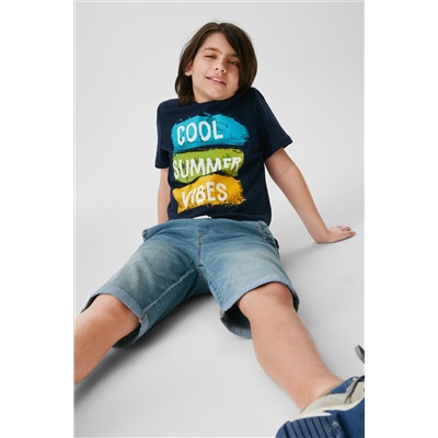 Set - Kurzarmshirt und Jeansshorts