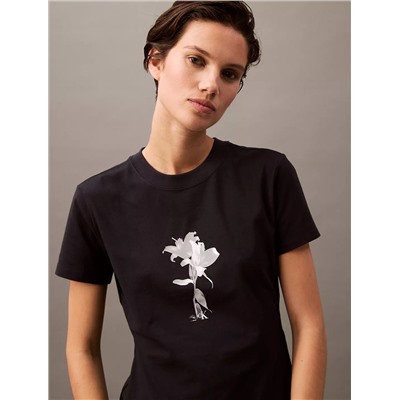 Floral Graphic Slim Fit T-Shirt