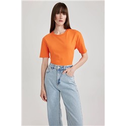 Defacto Regular Fit Bisiklet Yaka Kısa Kollu %100 Pamuk Tişört W9584AZ23SM
