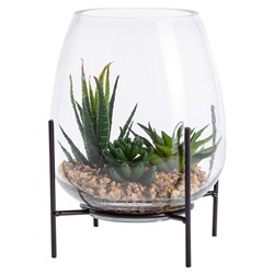 Vase mit Kunstblume