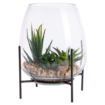 Vase mit Kunstblume