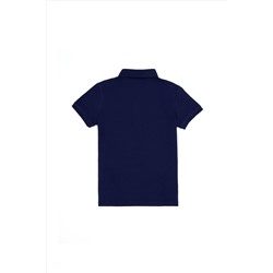Kız Çocuk Lacivert Basic Polo Yaka Tişört