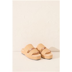 Sandalias plataforma rafia natural