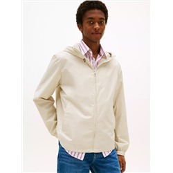 Water-Repellent Hooded Windbreaker