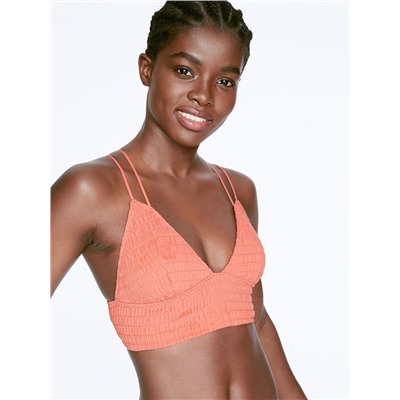 SMOCKED TRIANGLE BRALETTE